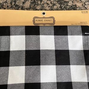 Buffalo plaid table runner